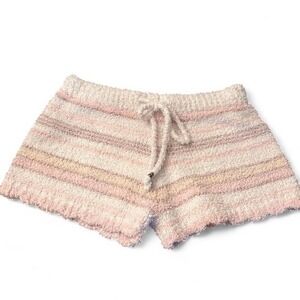 POL- Soft and comfy pink and cream striped shorts- size‎ M #beachyvibes #comfy